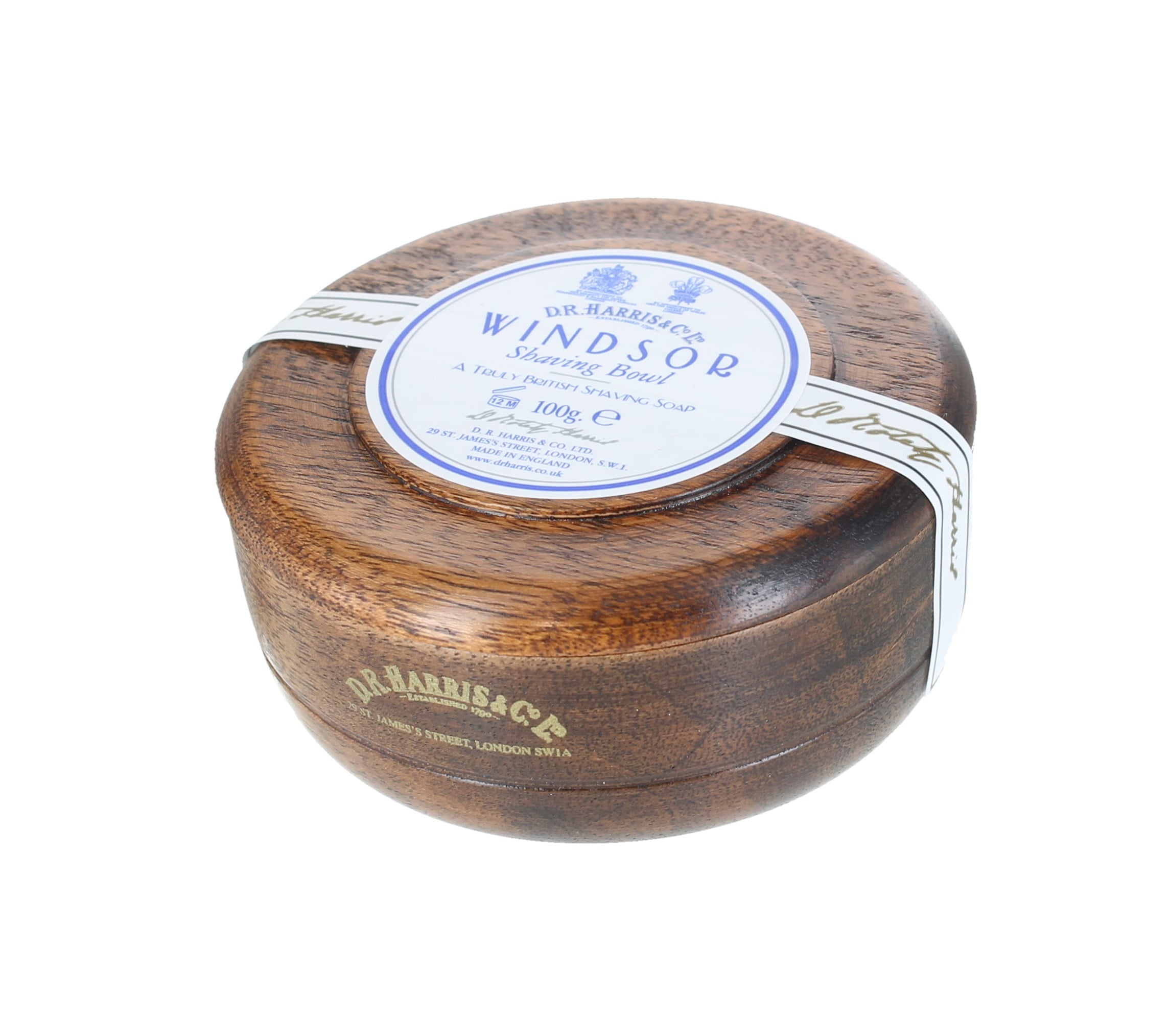 D.R. Harris Windsor Shaving Soap Bowl, Mahogany